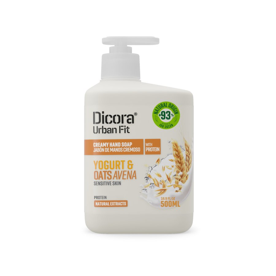 Jabón de manos DICORA yogurt&avena dosificador 500 ml