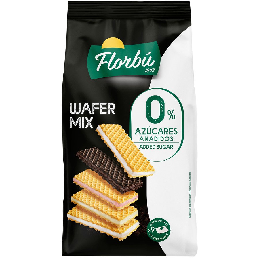 Barquillos FLORBU Mix 0% azúcar 270 g