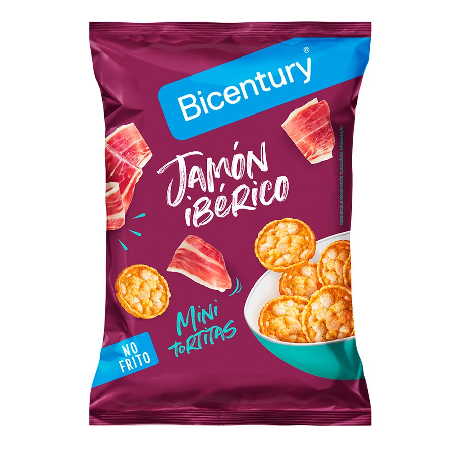 Mini tortitas BICENTURY jamón ibérico 70 g