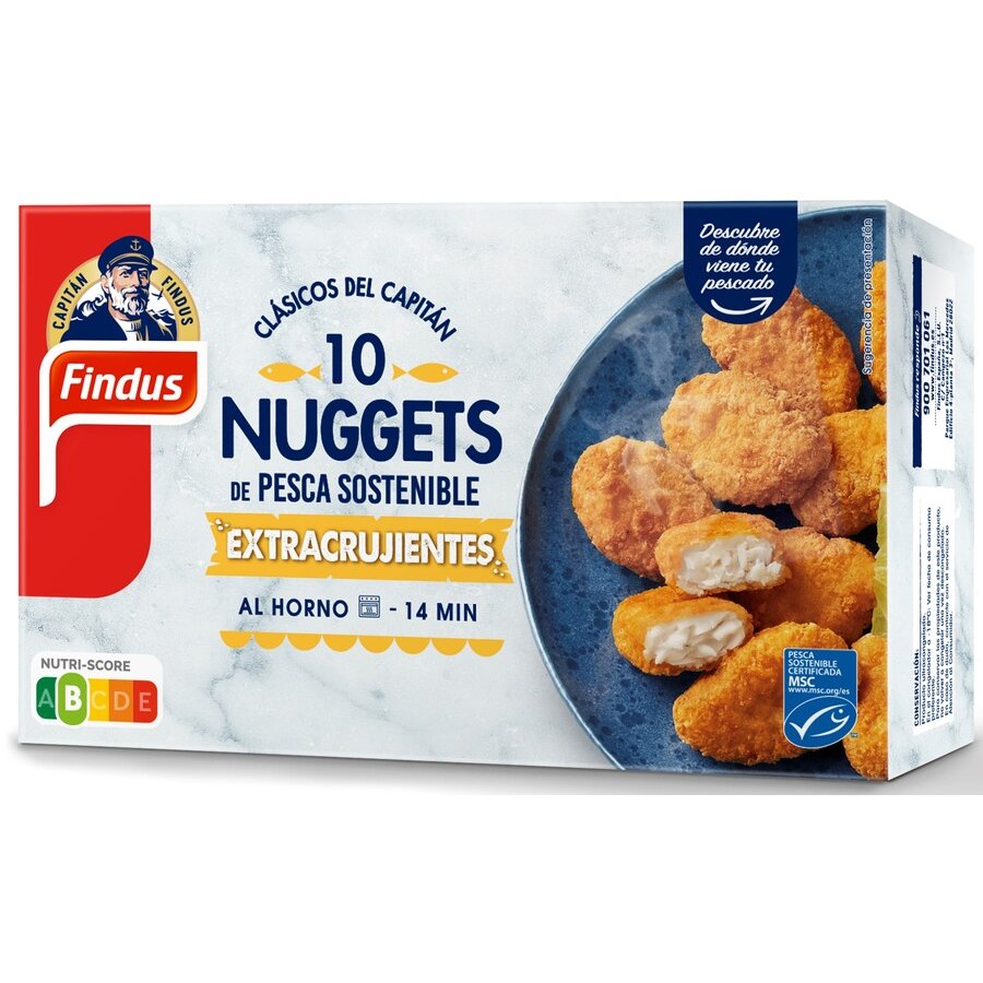 Nuggets Pesca Sostenible congelados FINDUS extra crujientes 245 g