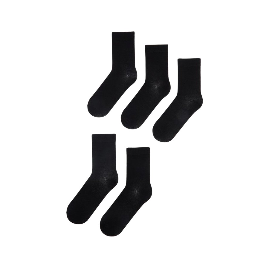 Pack 5 calcetines negros talla 39-46