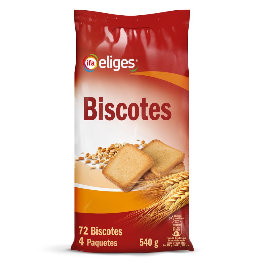 Biscotes tradicionales IFA ELIGES 72 rebanadas 540 g