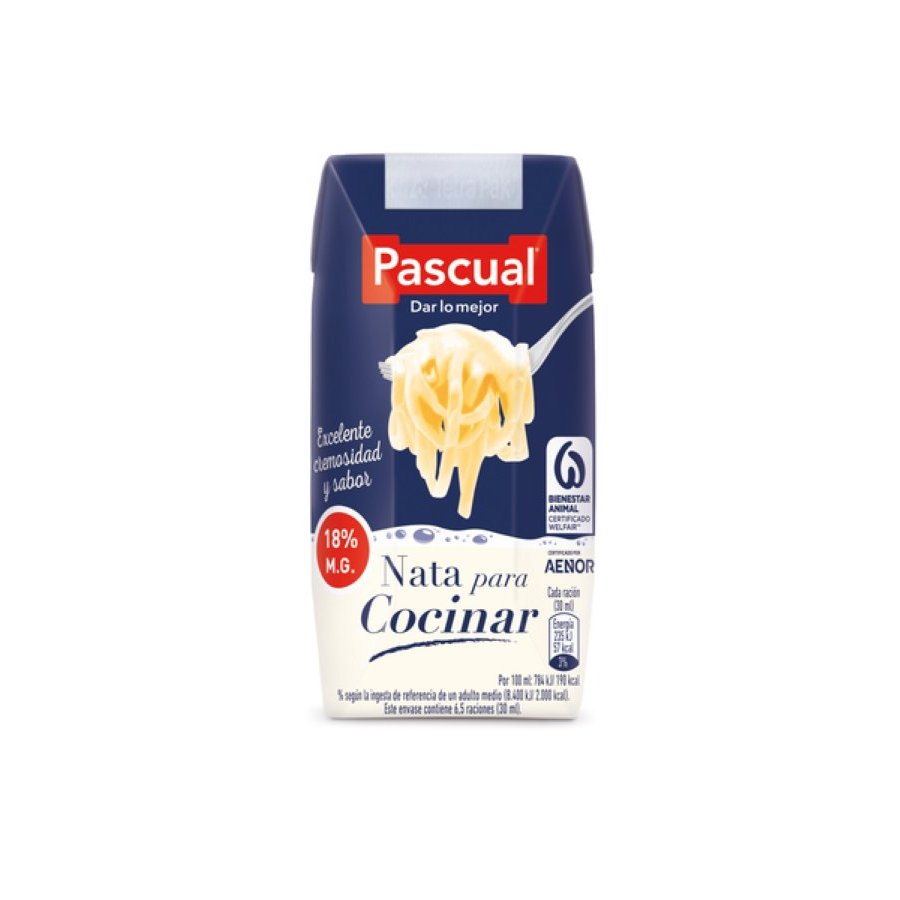 Nata líquida para cocinar PASCUAL 18% 200 ml