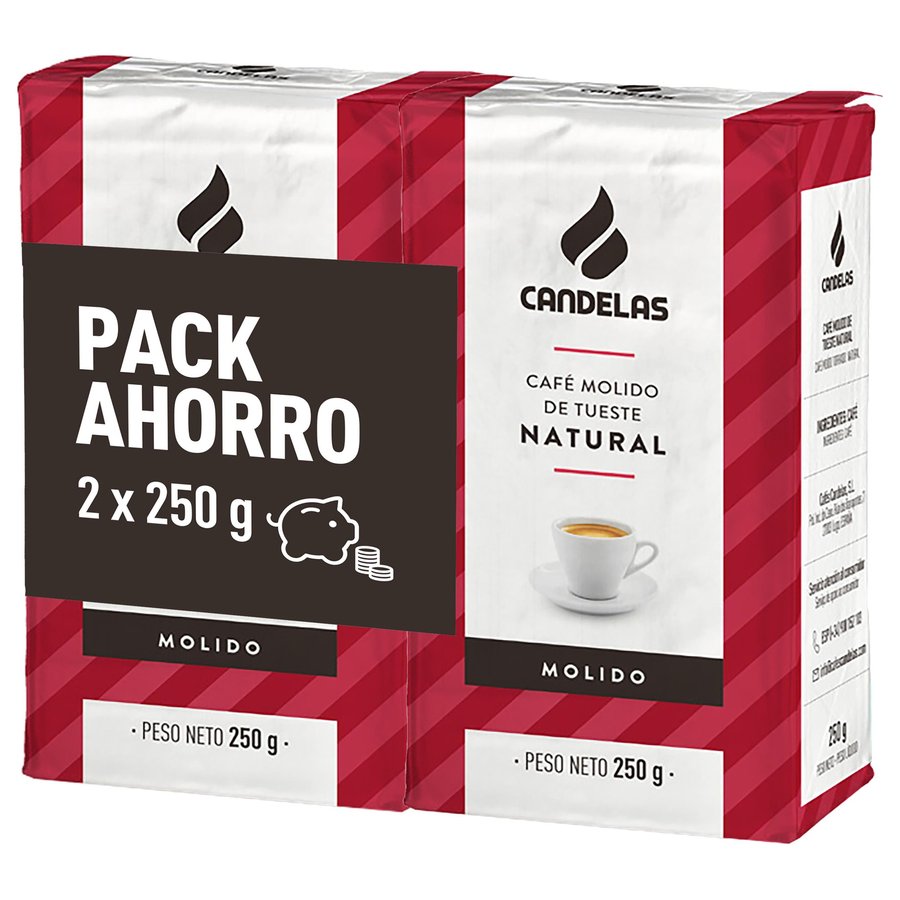 Café molido natural CANDELAS pack 2 x 250 g