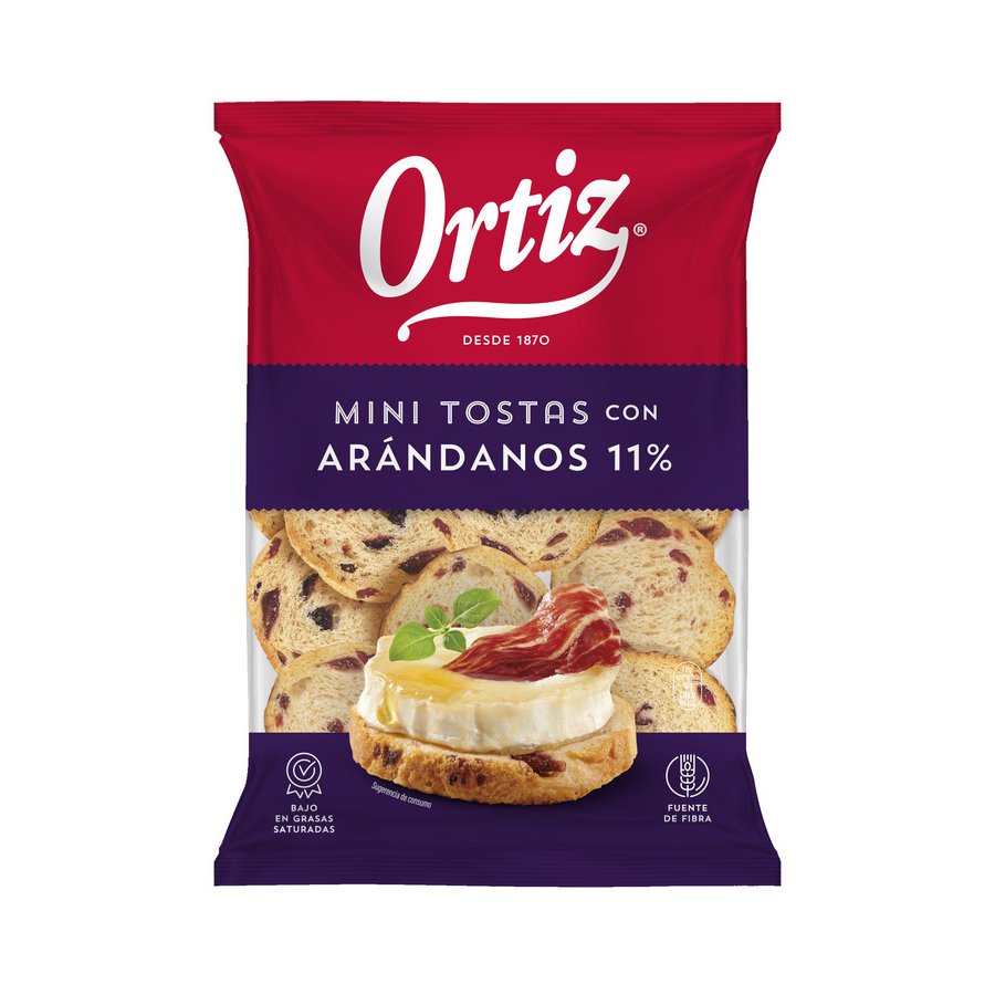 Mini tostas ORTIZ con arándanos 90 g