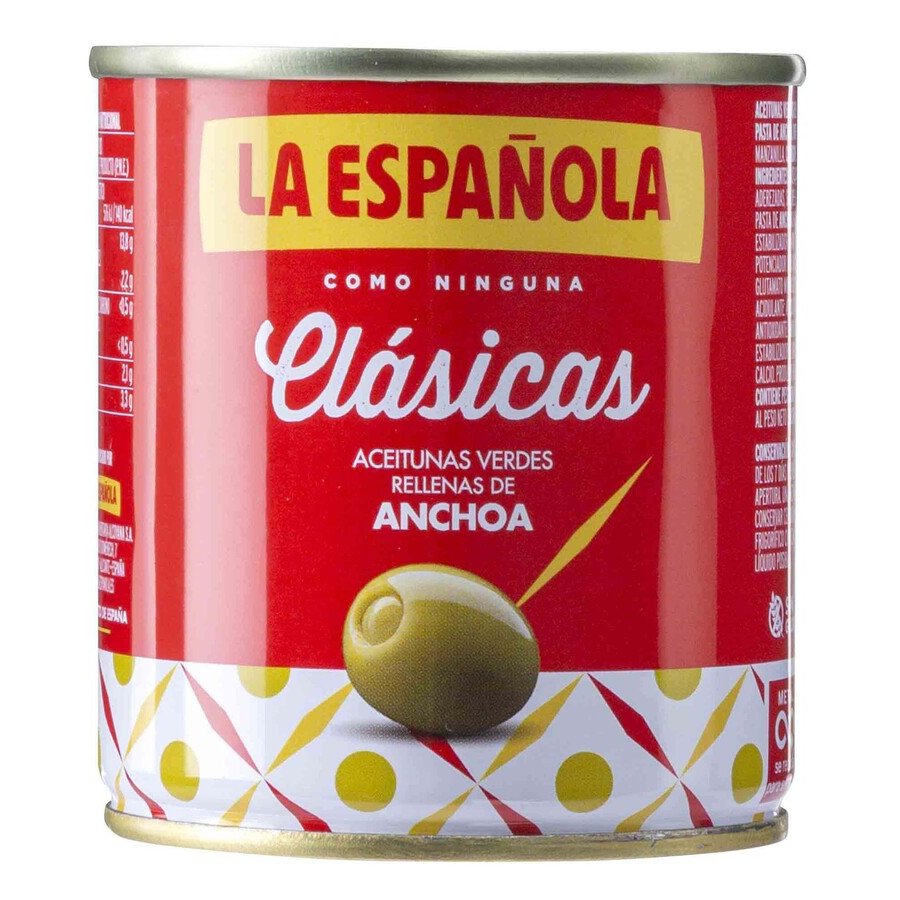Aceituna rellena de anchoa LA ESPAÑOLA Clásicas lata 100 g pne.