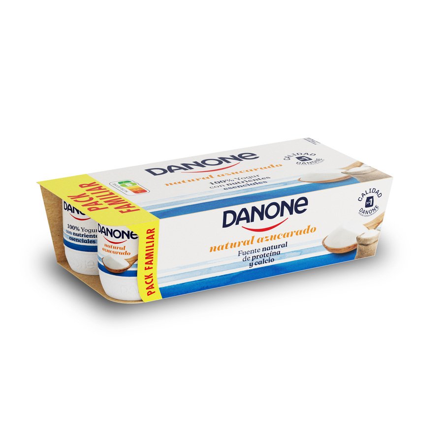 Yogur natural azucarado DANONE 8x120 g