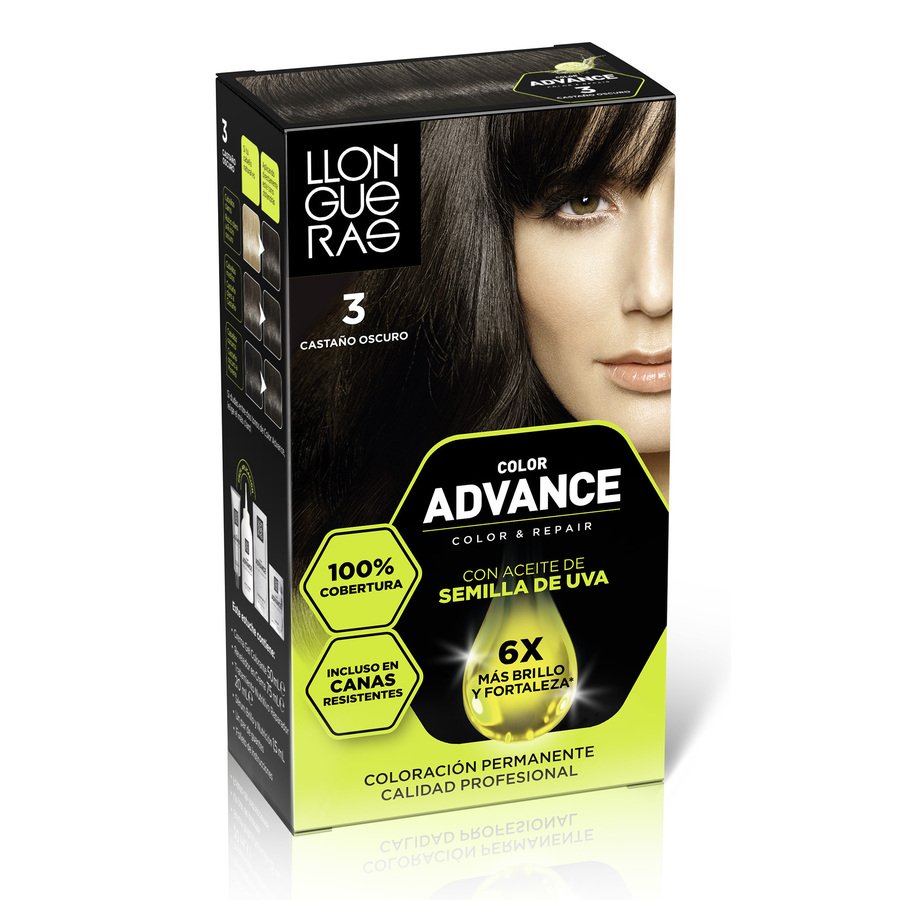 Tinte LLONGUERAS advance castaño oscuro nº 3