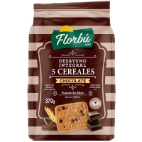 Galletas FLORBU 5 cereales chocolate integral 370 g