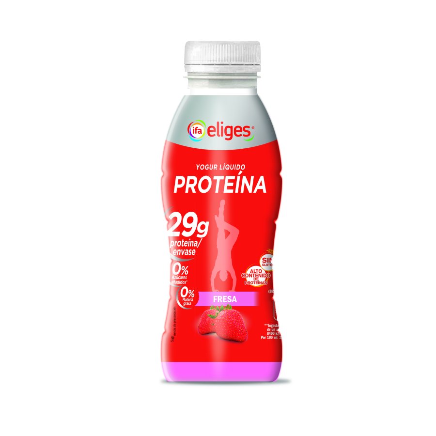 Yogur líquido proteína IFA ELIGES fresa botella 400 g