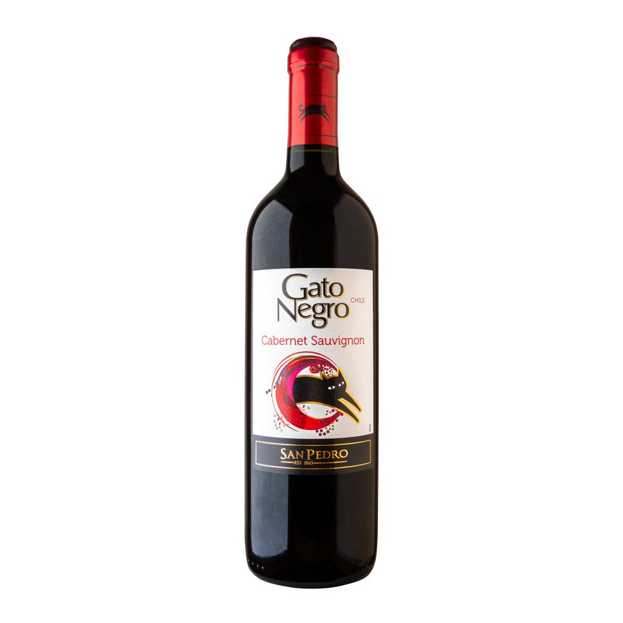 Vino tinto Chile-Valle Central GATO NEGRO cabernet botella 75 cl