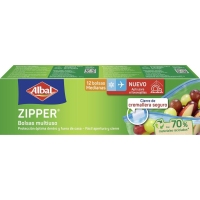 Bolsa multiusos ALBAL mediana con cierre Zip 12 unidades