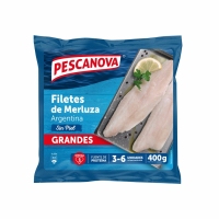Filetes merluza argentina sin piel congelada PESCANOVA 400 g