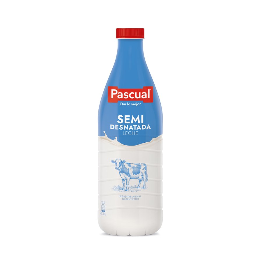 Leche semidesnatada PASCUAL botella 1,5 l