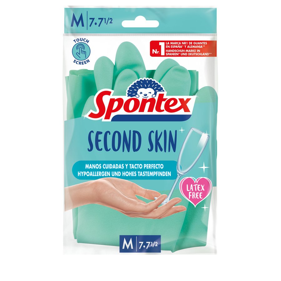 Guantes SPONTEX segunda piel talla 7 mediana