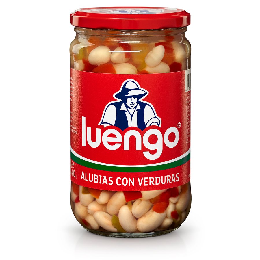Alubias con verduras LUENGO frasco 400 g pne.