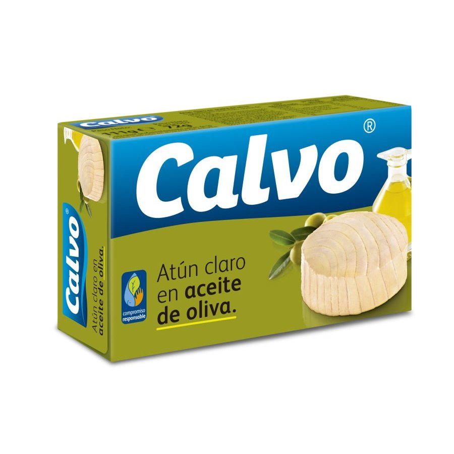 Atún claro en aceite de oliva CALVO 111 g pn.