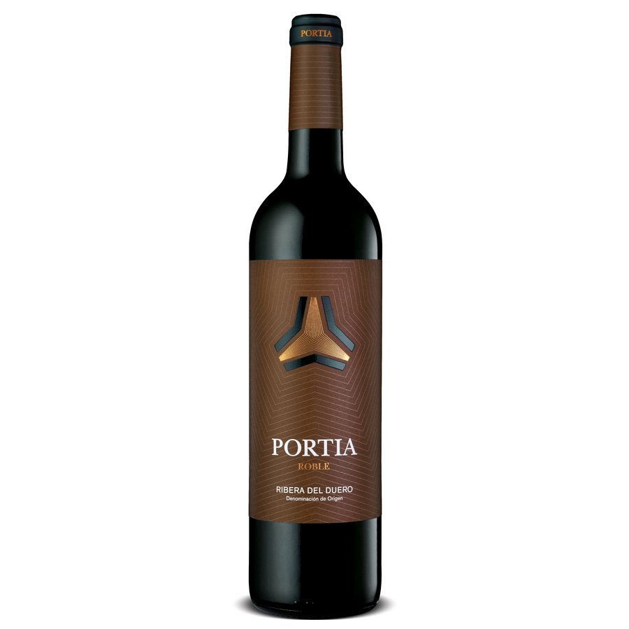 Vino tinto D.O.Ribera del Duero PORTIA Roble botella 75 cl