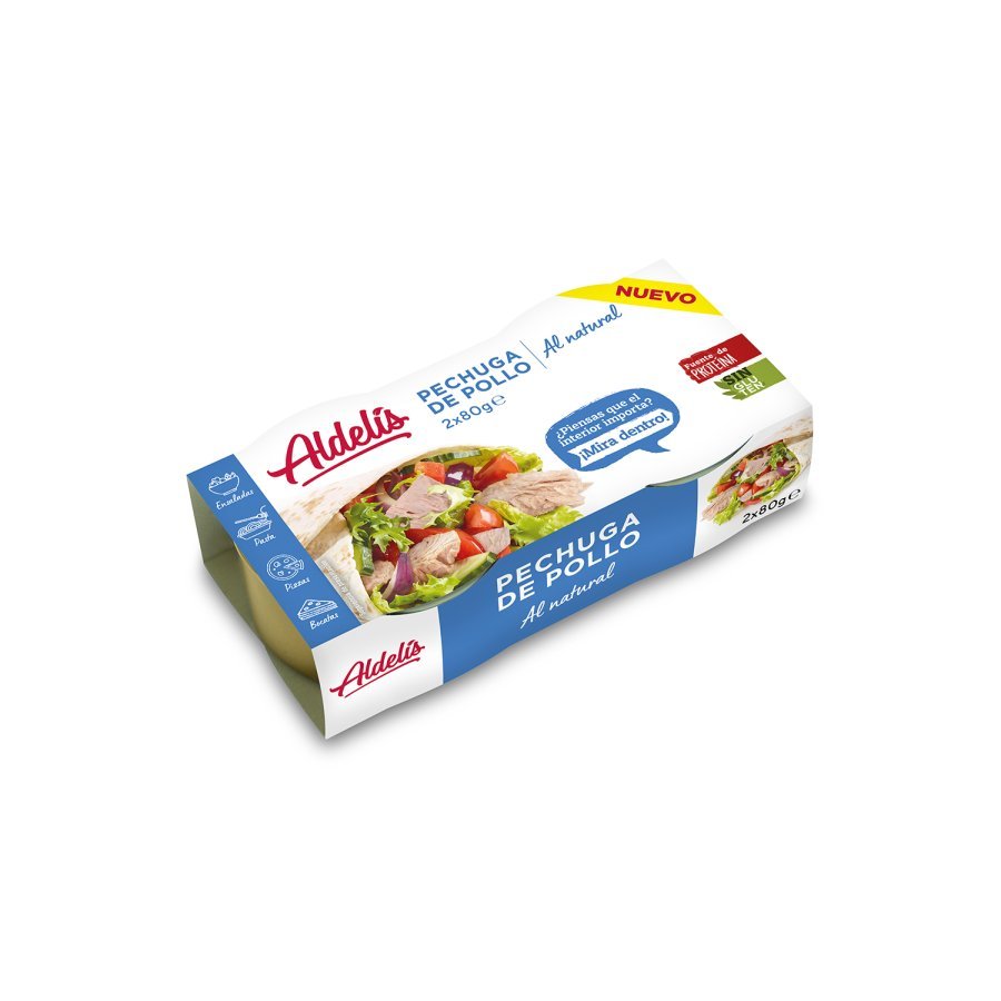 Pechuga pollo al natural ALDELIS 2x52 g