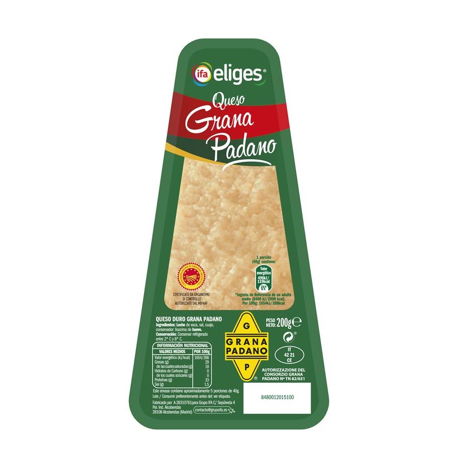 Queso Grana Padano IFA ELIGES 200 g