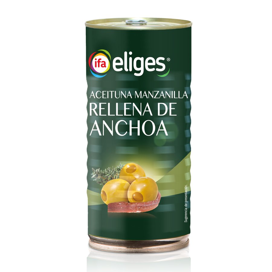Aceituna rellena de anchoa IFA ELIGES lata 600 g pne.
