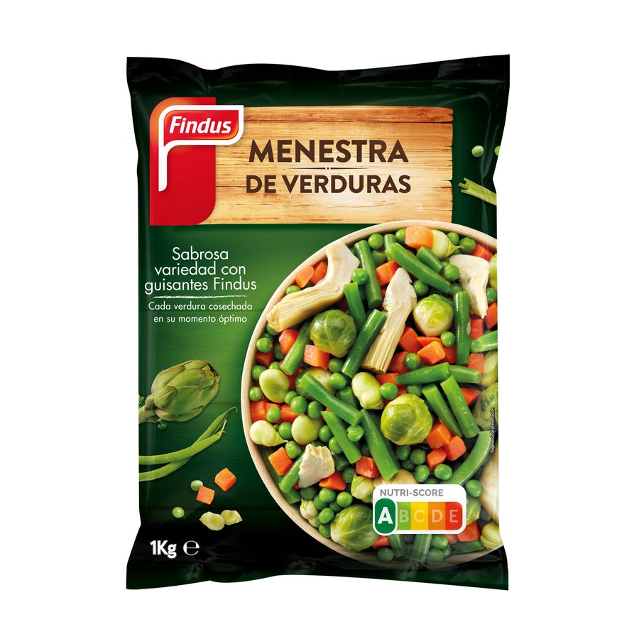 Menestra de verduras congelada FINDUS bolsa 1 kg