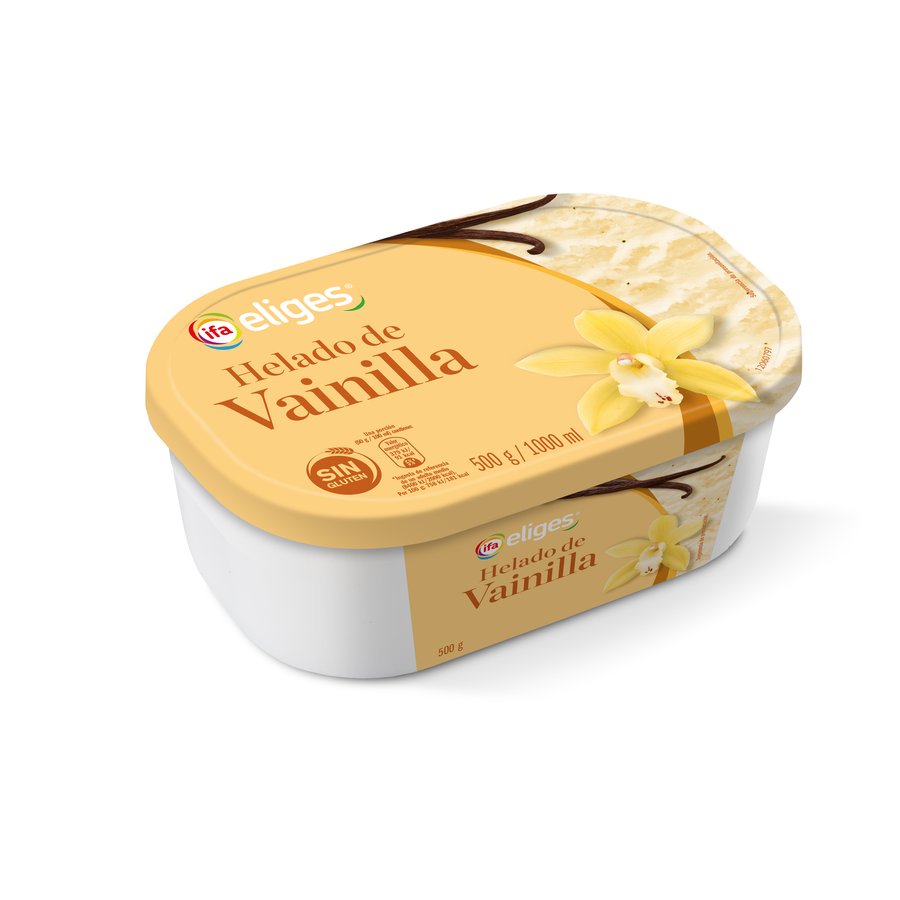 Helado vainilla IFA ELIGES tarrina sin gluten 500 g
