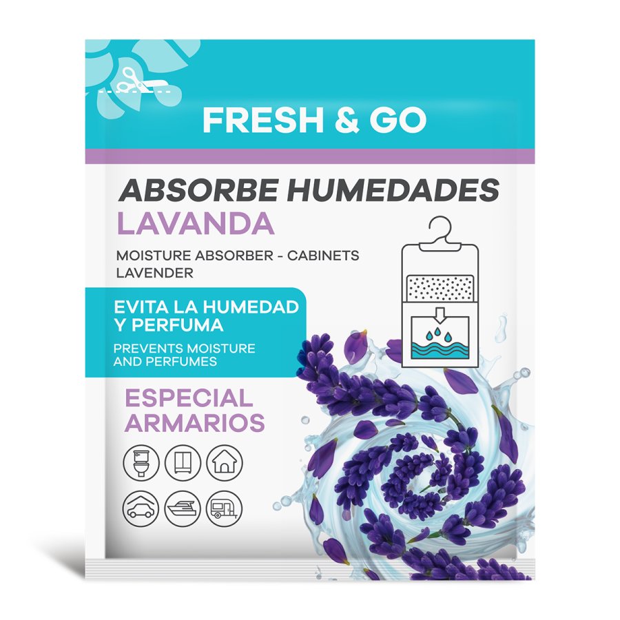 Absorbehumedad LA CASA DE LOS AROMAS lavanda percha 100 g
