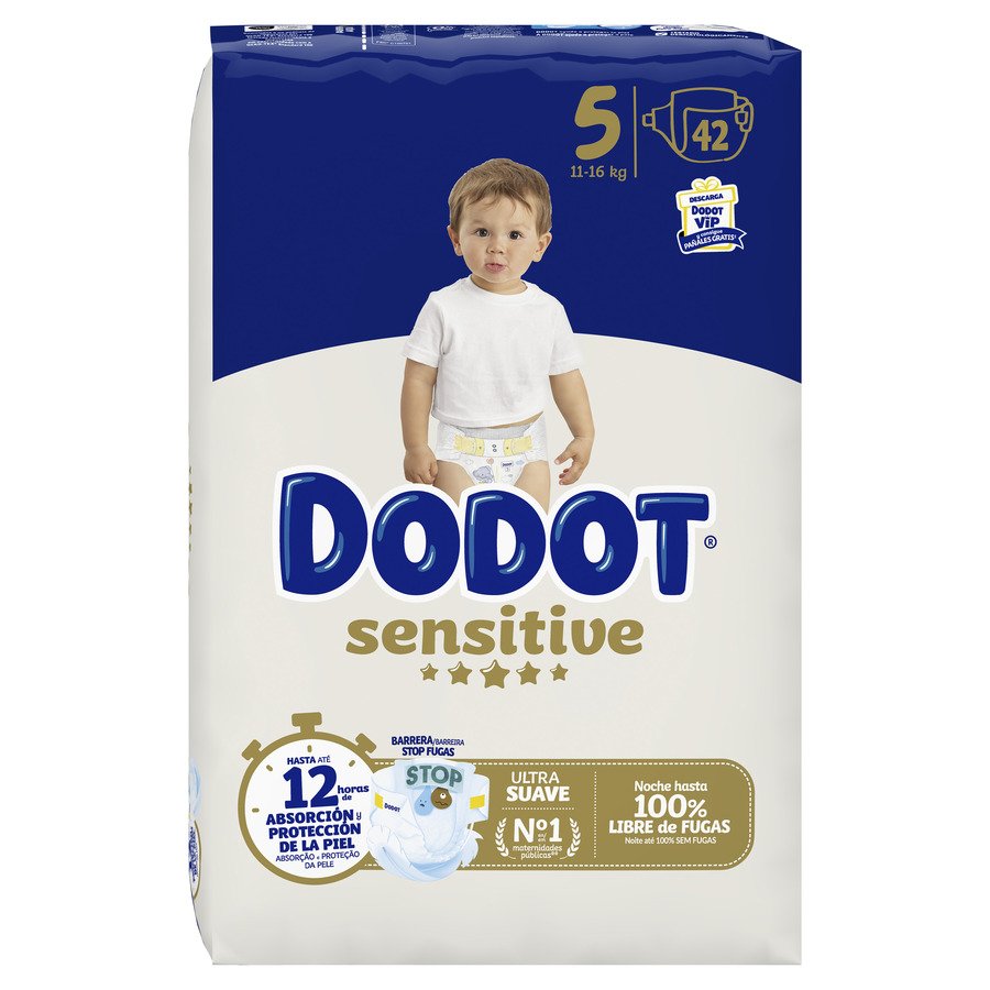 Pañal DODOT Sensitive T5 11-16 kg 42 unidades