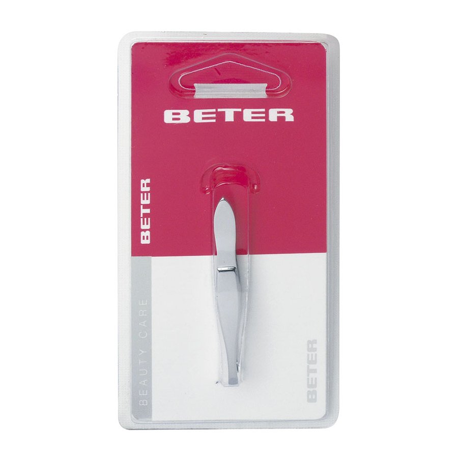 Pinza depilar recta cromada 7.2 cm R-34001 BETER