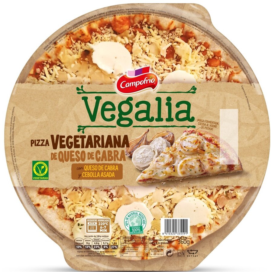 Pizza fresca CAMPOFRIO Vegalia queso cabra/cebolla 360 g