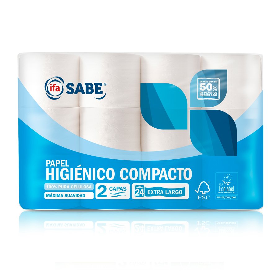 Papel higiénico IFA SABE compacto 24 rollos 2 capas