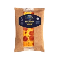 Focaccia SPIGA Gourmet con tomates cereixa e romeu 210 g
