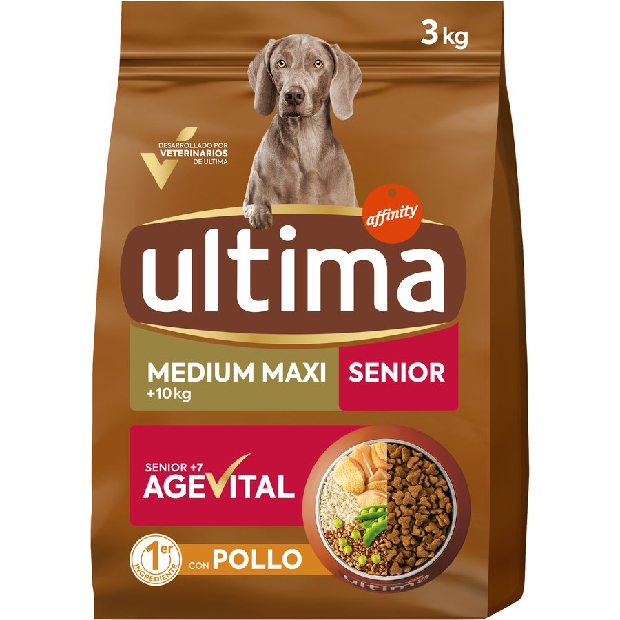 Alimento perro ULTIMA medium/maxi senior pollo 3 kg