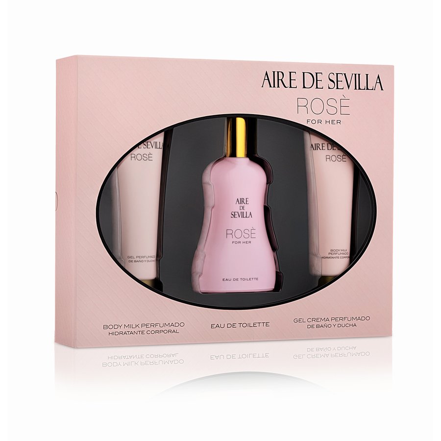 Imagen de Estuche AIRE DE SEVILLA Rosè (colonia+body milk+gel de baño)