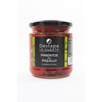 Pimientos piquillo enteros DESTAPA LA HUERTA Extra frasco 260 g pne.