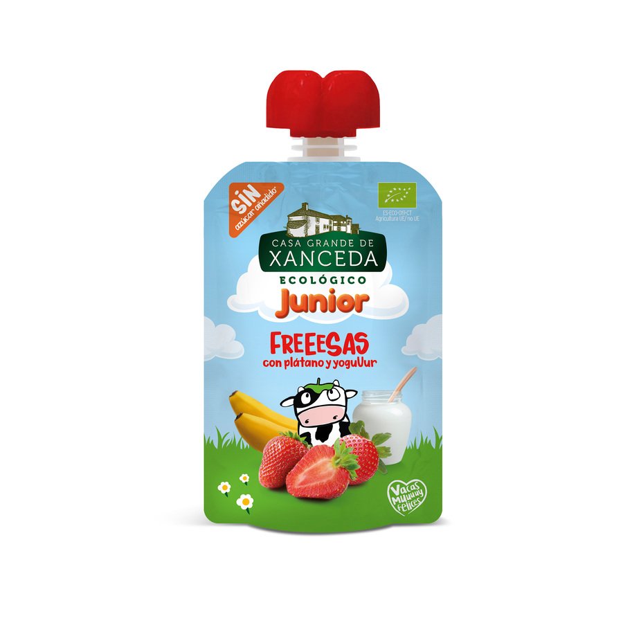 Bebible junior fresas plátano y yogur eco XANCEDA 90 g