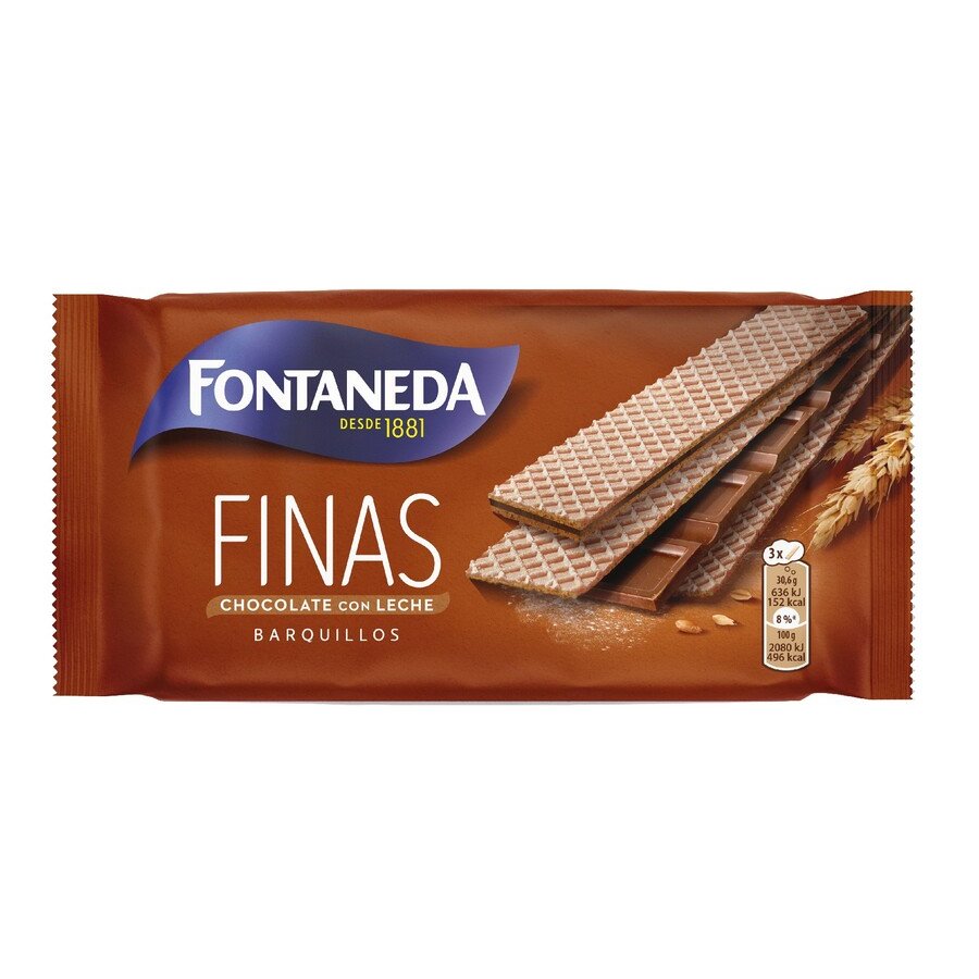 Barquillos FONTANEDA finas chocolate con leche 92 g