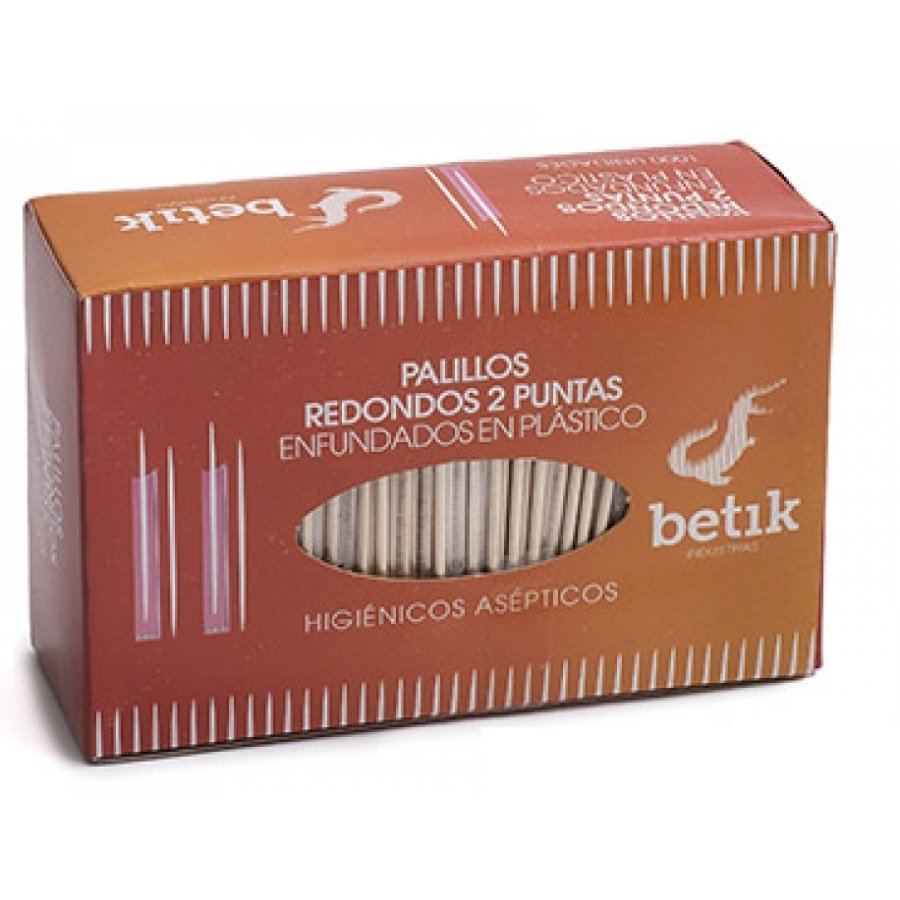 Palillos redondos enfundados plástico BETIK 1000 unidades