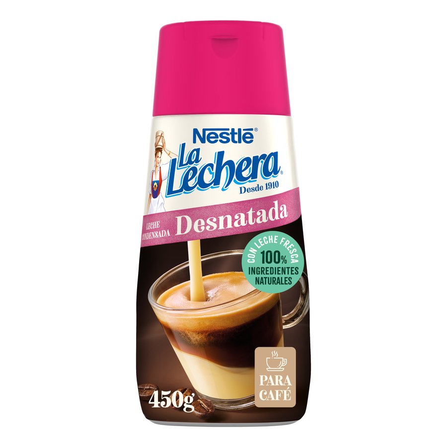 Leche condensada NESTLE LA LECHERA desnatada sirvefácil 450 g