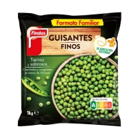 Guisantes congelados FINDUS bolsa 1 kg pn.