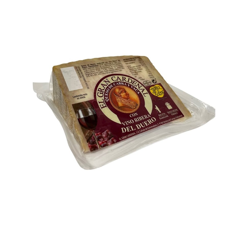 Queso mezcla GRAN CARDENAL con vino Ribera Duero cuña 150 g