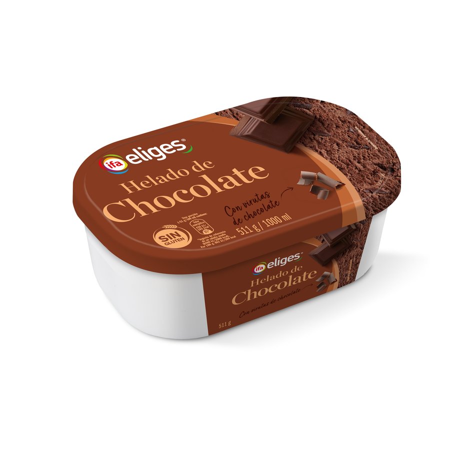 Helado choco con trozos IFA ELIGES  sin gluten tarrina 511 g