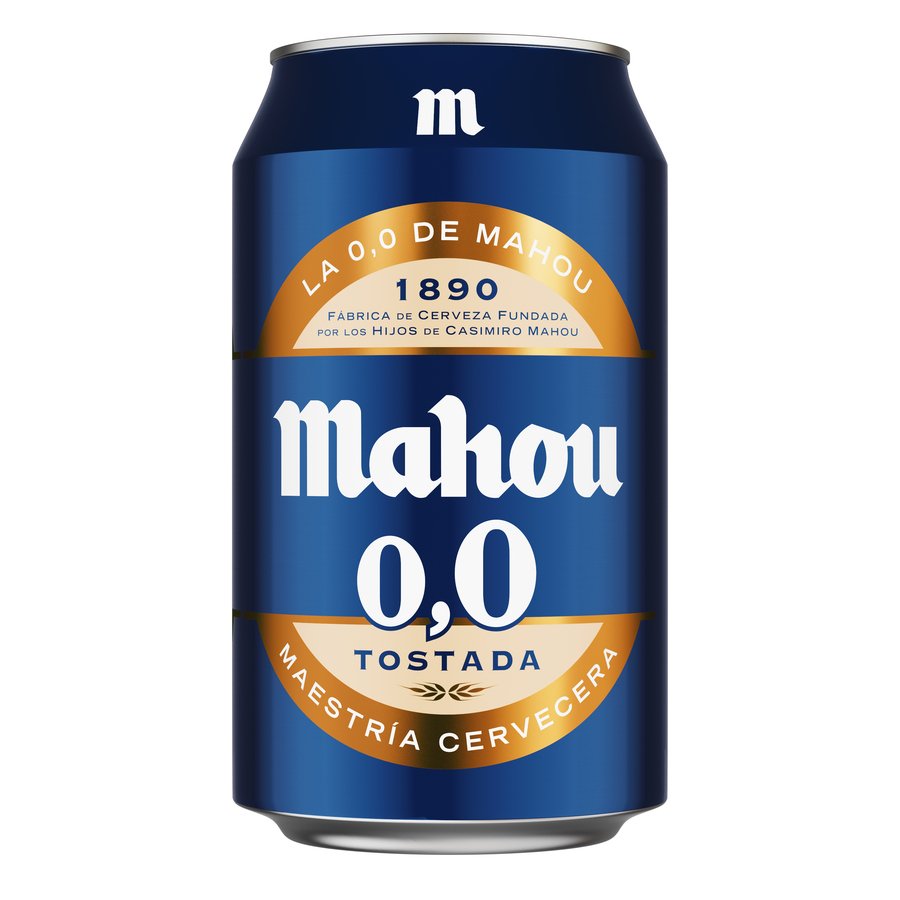 Cerveza MAHOU Tostada 0,0% lata 33 cl