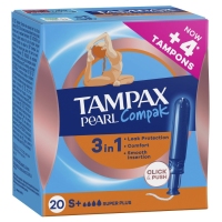 Tampóns TAMPAX Compak Pearl Súper Plus 20 unidades
