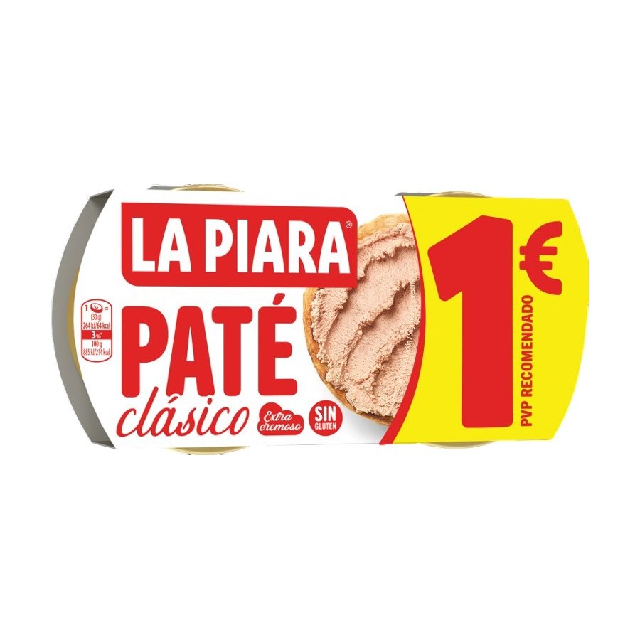 Paté LA PIARA clásico 2X75 g