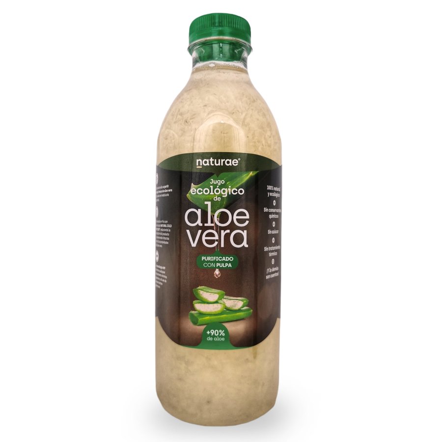 Jugo ecológico de aloe vera con pulpa SALOE pet 1 l