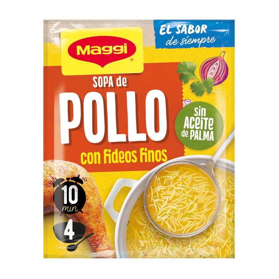 Sopa de pollo con fideos MAGGI sobre 82 g