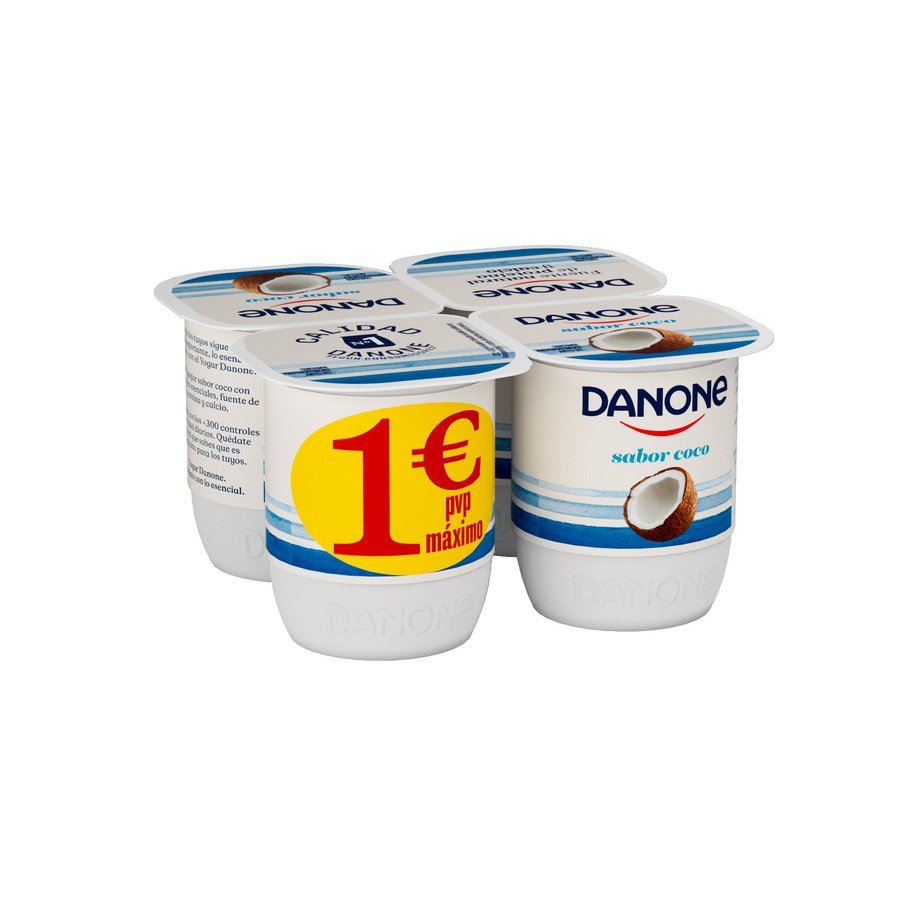 Yogur DANONE sabor coco 4x120 g