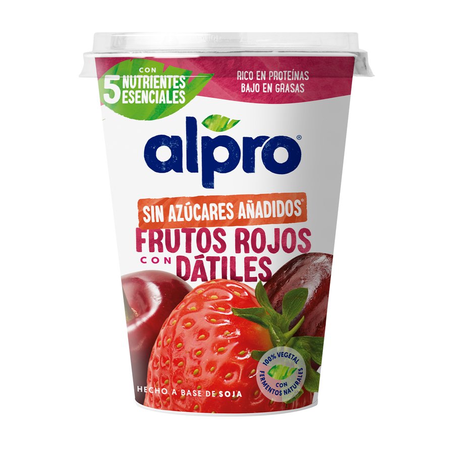 Preparado soja ALPRO frutos rojos con dátiles 400 g